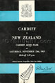 Cardiff v New Zealand 1963 rugby  Programmes